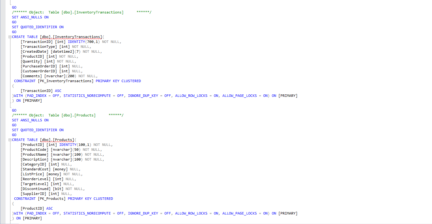 Create stored procedures required for the following business requirements. Submit ONE document