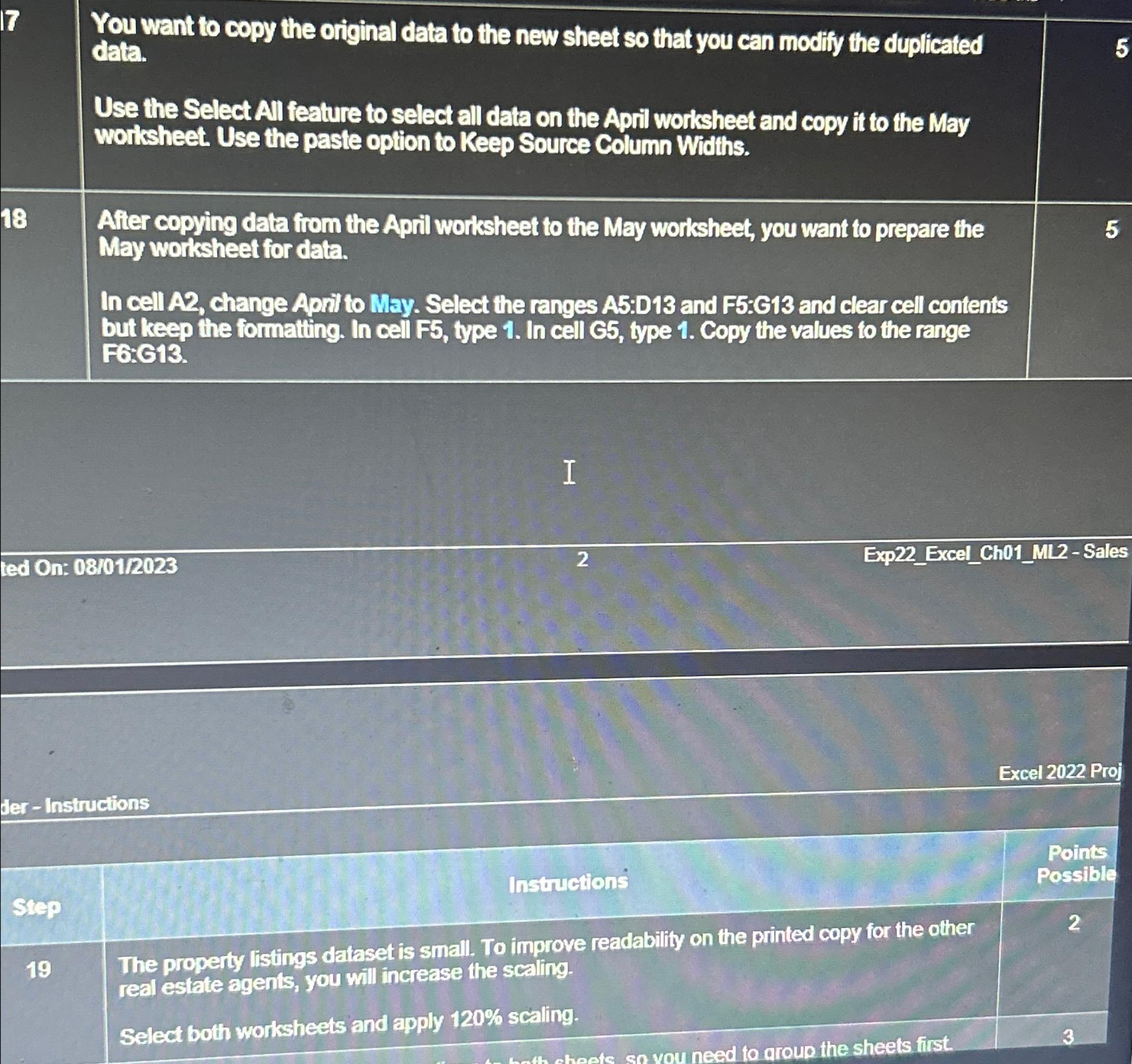  \table[[7,\table[[You want to copy the original data to the new sheet