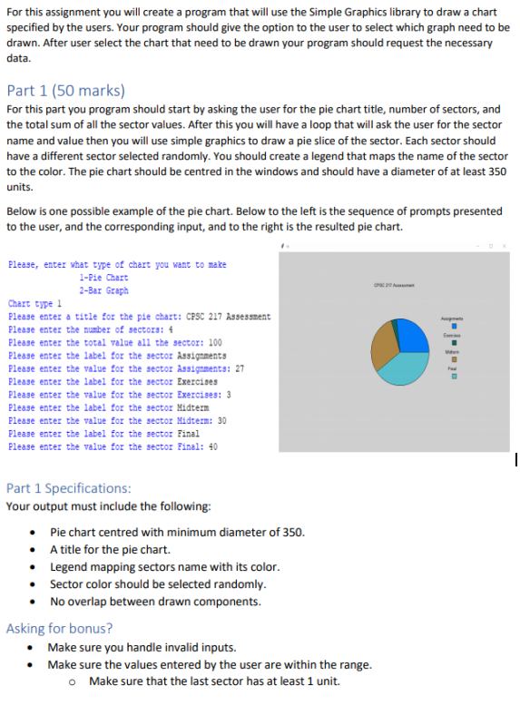 Using python and simple graphics library For this assignment you will create