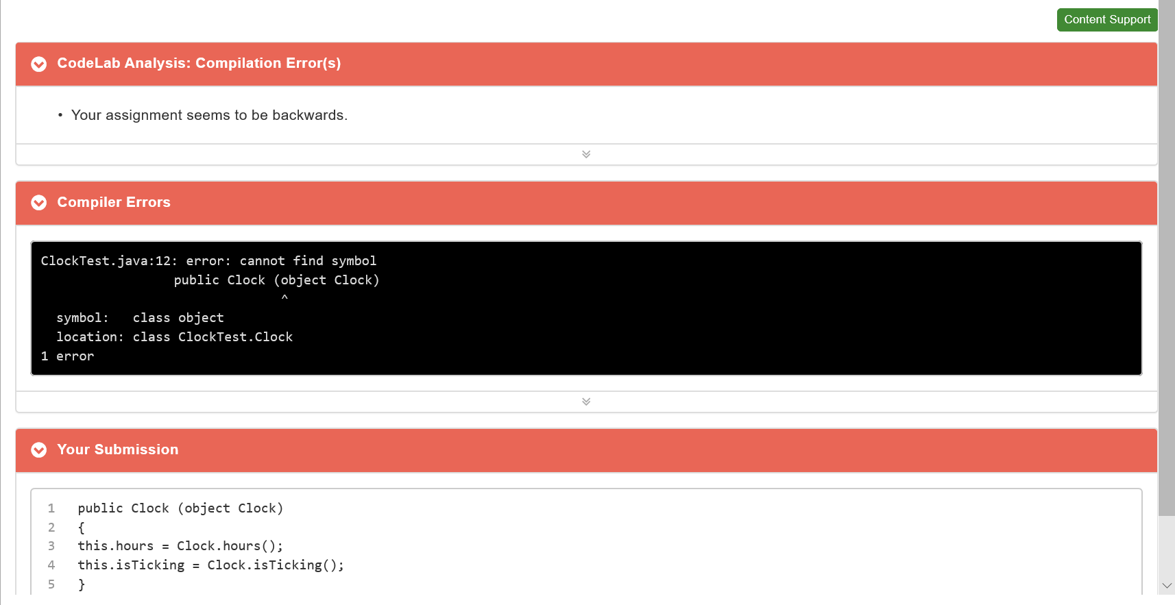 int) and isTicking (type boolean). Write a constructor that takes a reference