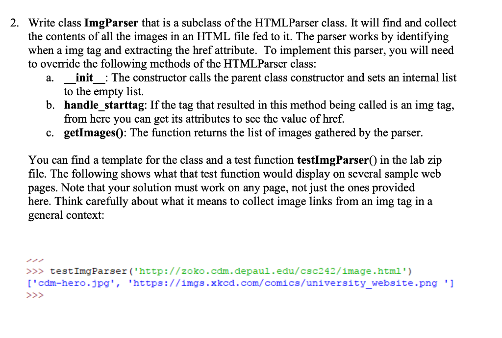 Python Please use the template below: from html.parser import HTMLParser from urllib.parse
