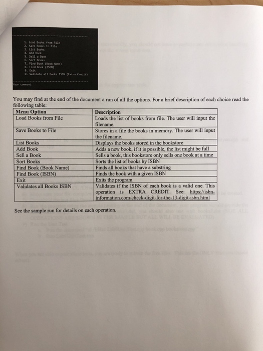 read a text file containing the information of the books of a