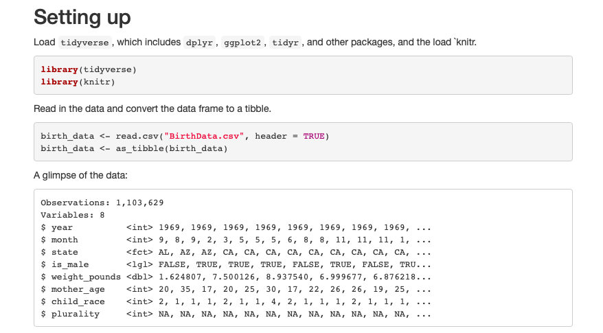  Setting up Load tidyverse, which includes dplyr , ggplot2, tidyr ,