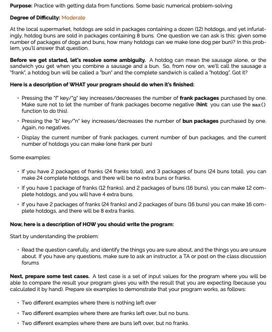 Answer in Python 3 Answer in Python Purpose: Practice with getting data