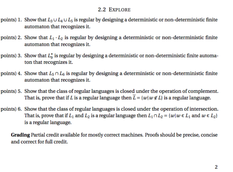 each of these languages is regular by designing a deterministic or non-deterministic