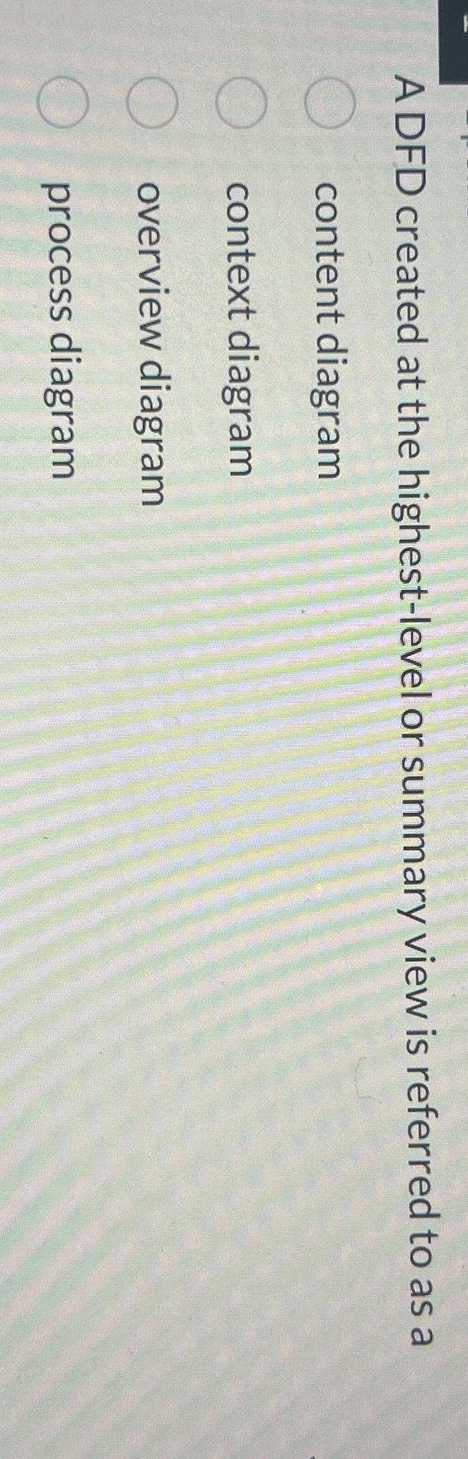  ADFD created at the highest-level or summary view is referred to