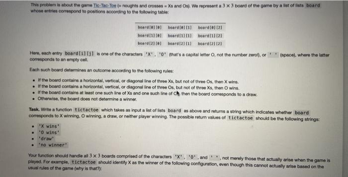  for python users ! Thin problem is about the game Tic-Tac