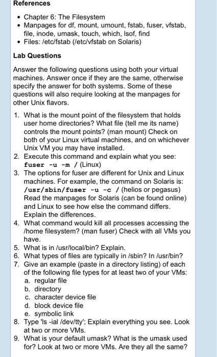  Please I need help with this Linux Class. References . Chapter