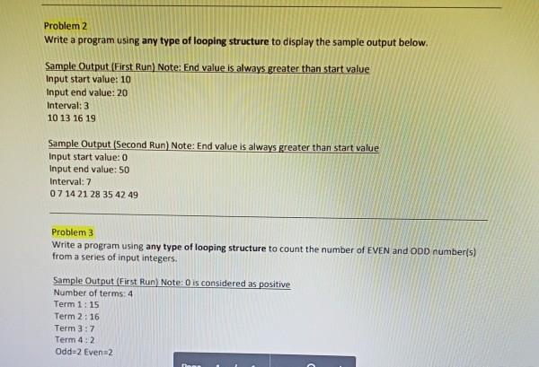  Please provide me the code both problem 2 and 3 and