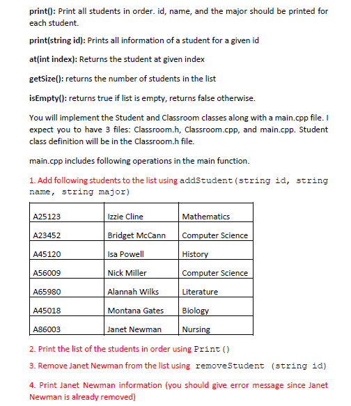 public: listNode(int newValue){ value = newValue; next = NULL; } void print(){