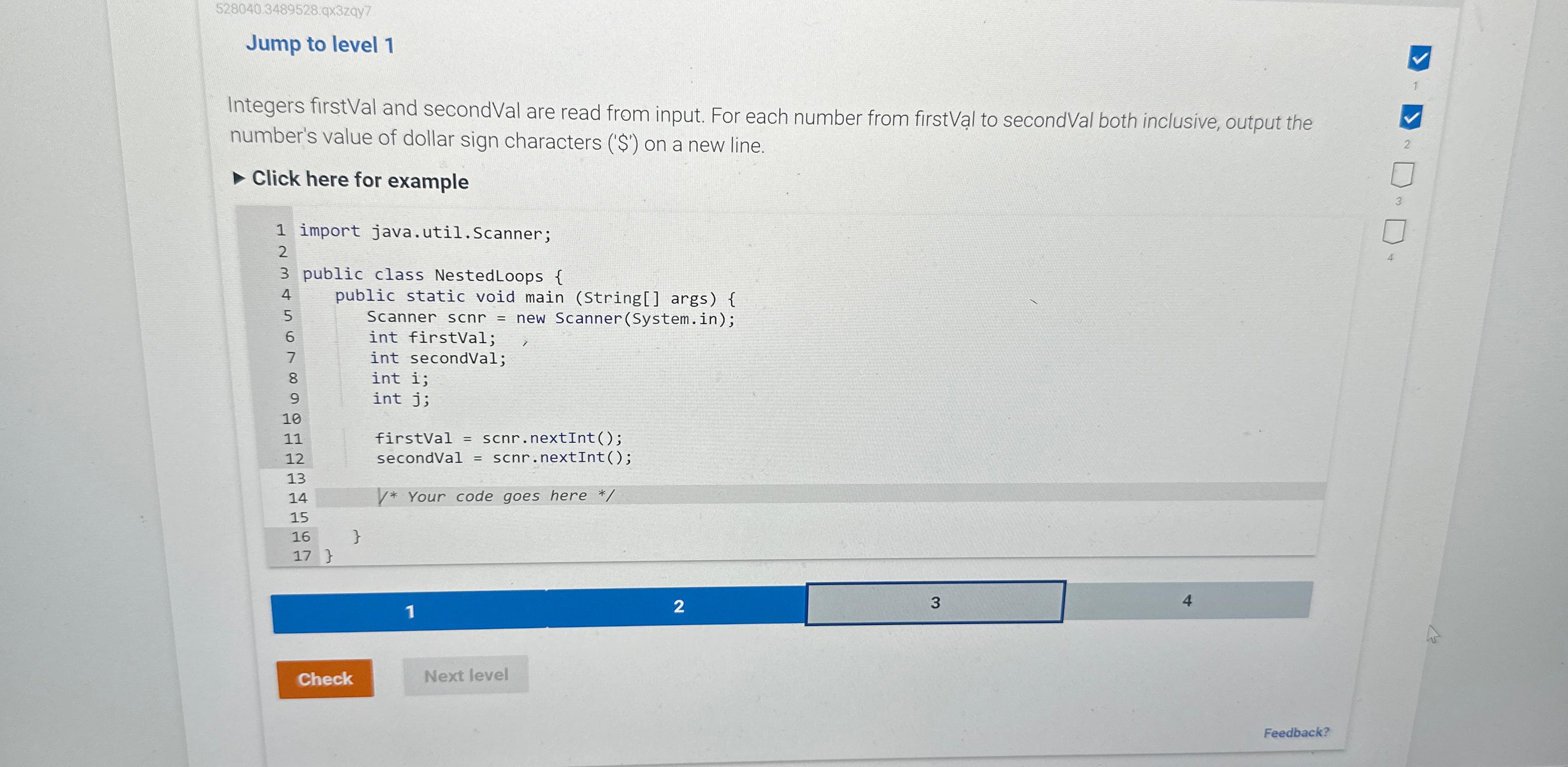  528040.3489528.93zqy7 Jump to level 1 Integers firstVal and secondVal are read