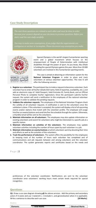 use case diagram case study please fast Case Study Description me Iowa