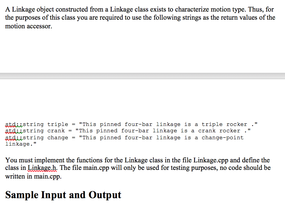 fundamental building block for many machines. A pinned four- bar linkage is