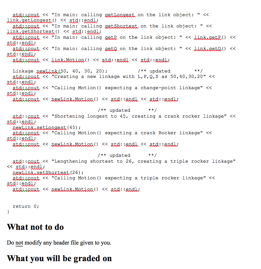pinned four-bar linkage has two side links, a ground link, and a