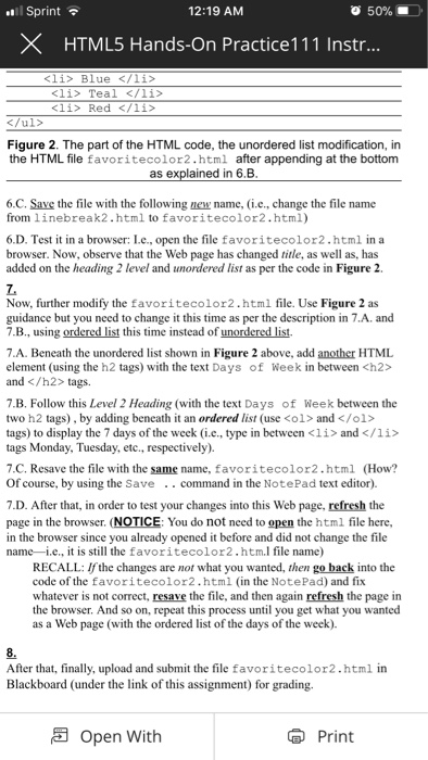 where you will save all your files for the HTML "Hands-On Practice"