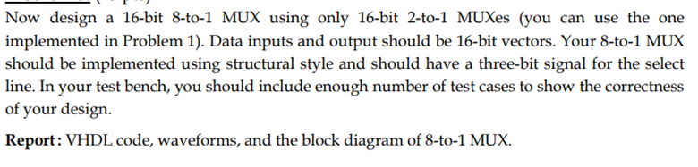 Can someone please help with the code and test bench in VHDL