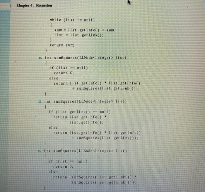 now the class is studying recursion, and students have been given this
