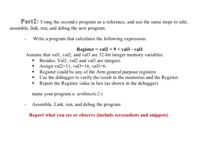  Part2: Using the second s program as a reference, and use