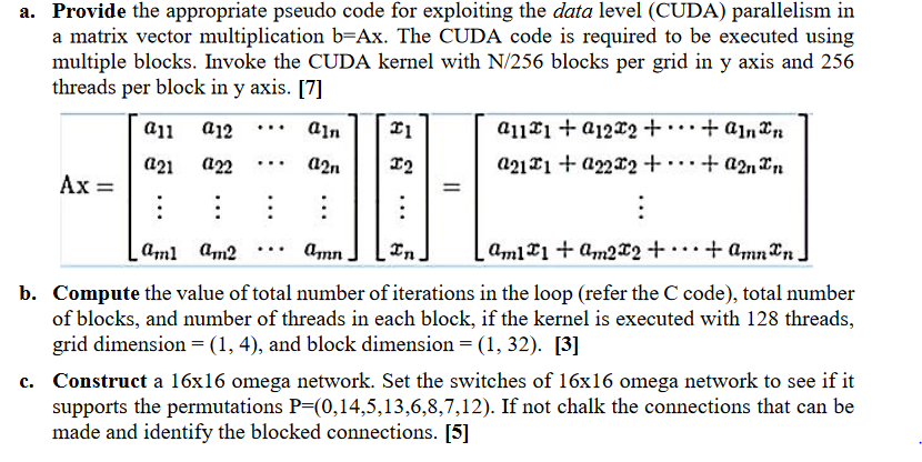 a. Provide the appropriate pseudo code for exploiting the data level