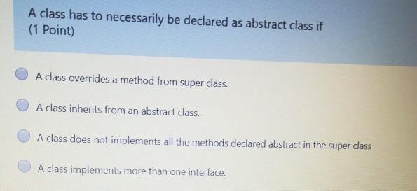 the following code: (2 points) class A { int i = 3;