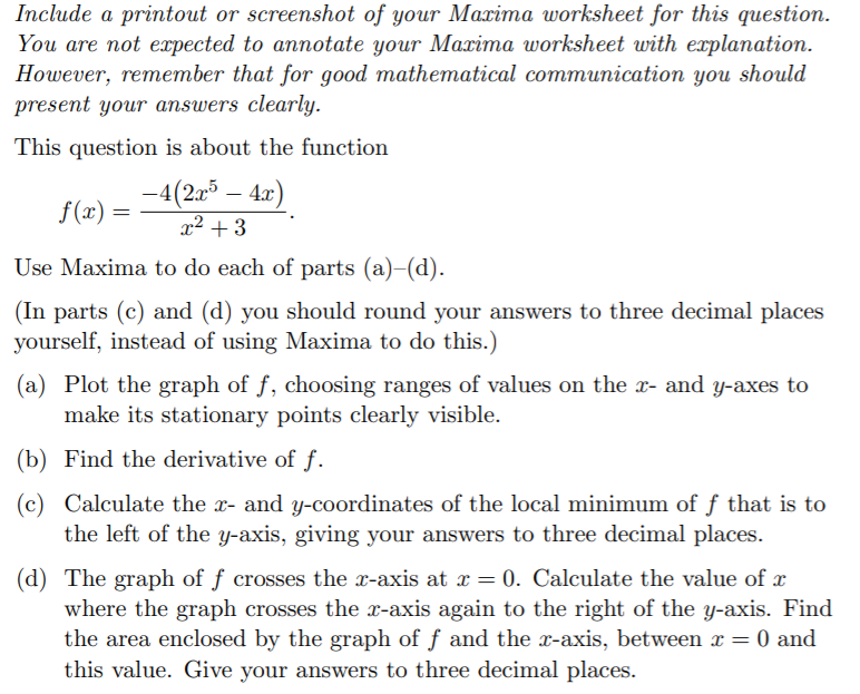 Please can you install Maxima and do this per command line or