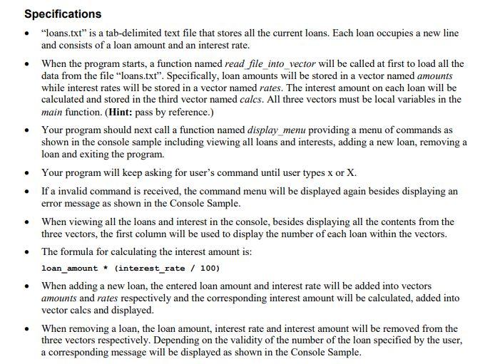 Command: 1 Invalid command. Try again. COMMANDS v - View all loans