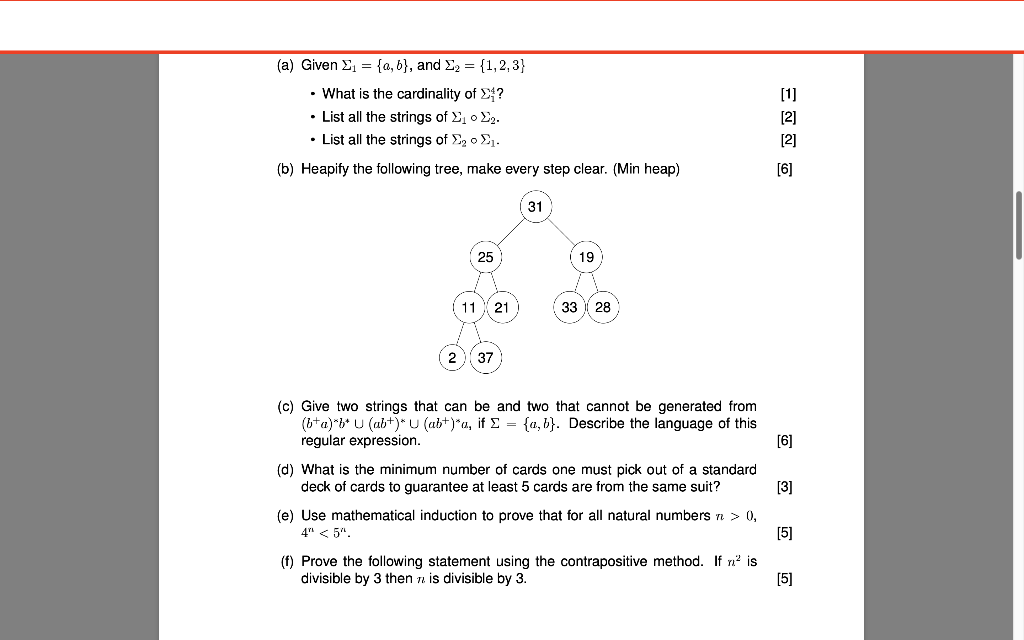 Hello, I need help with the entire question from a) to f).