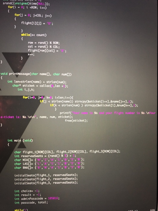 tried to %s and %c. And how do I get my print
