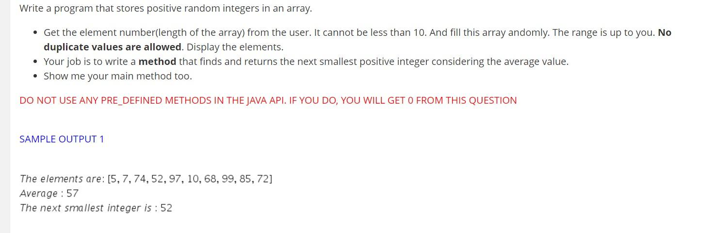JAVA Write a program that stores positive random integers in an array.