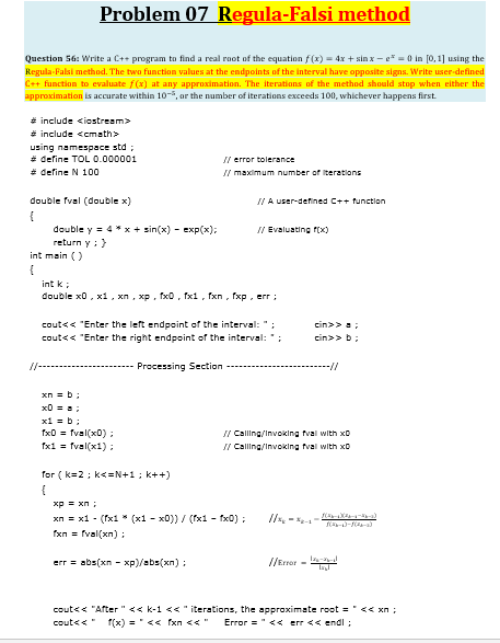 a real root of the equation f(x) = 4x + sin x