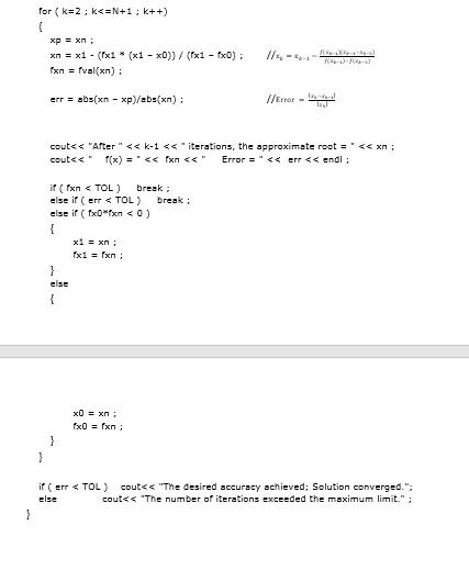 et = 0 in [0,1] using the Regula-Falsi method. The two function