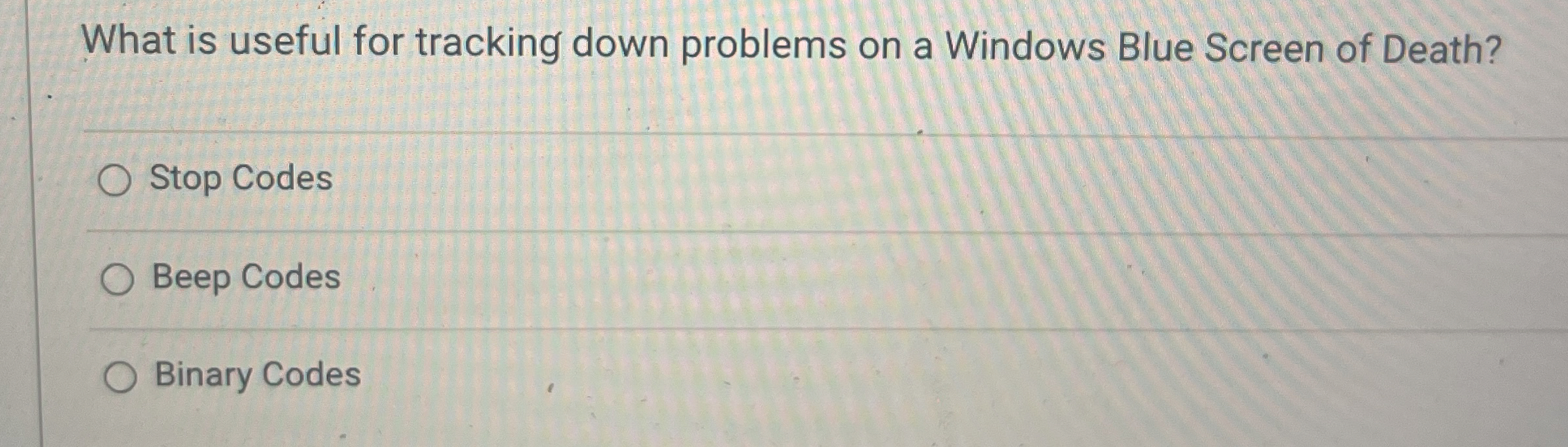  What is useful for tracking down problems on a Windows Blue