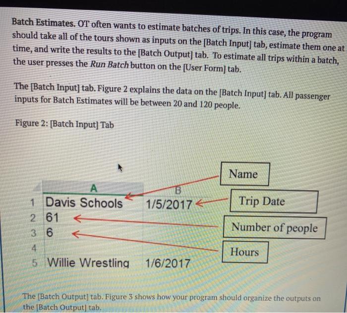  create VBA code/loop that will organize data from the batch input