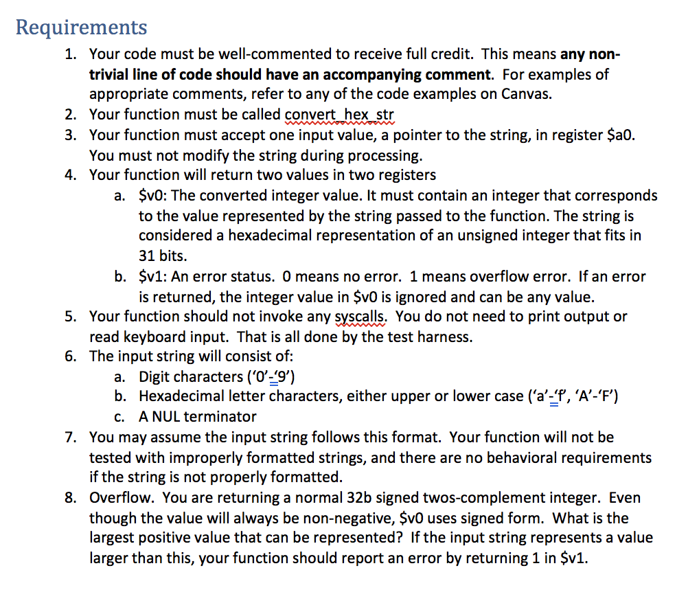 Write a function in MIPS assembly by using the provided test_harness.s to