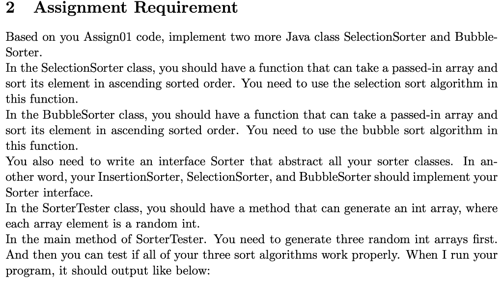 2 Assignment Requirement Based on you Assign01 code, implement two more