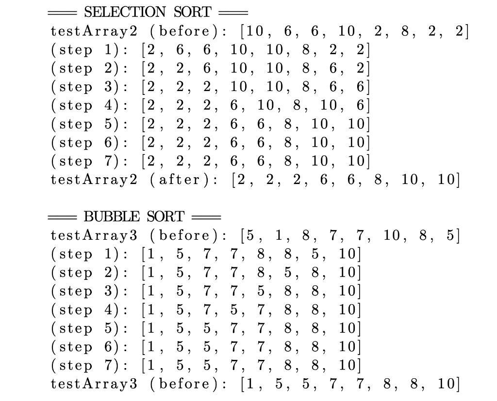 Java class SelectionSorter and Bubble- Sorter. In the SelectionSorter class, you should