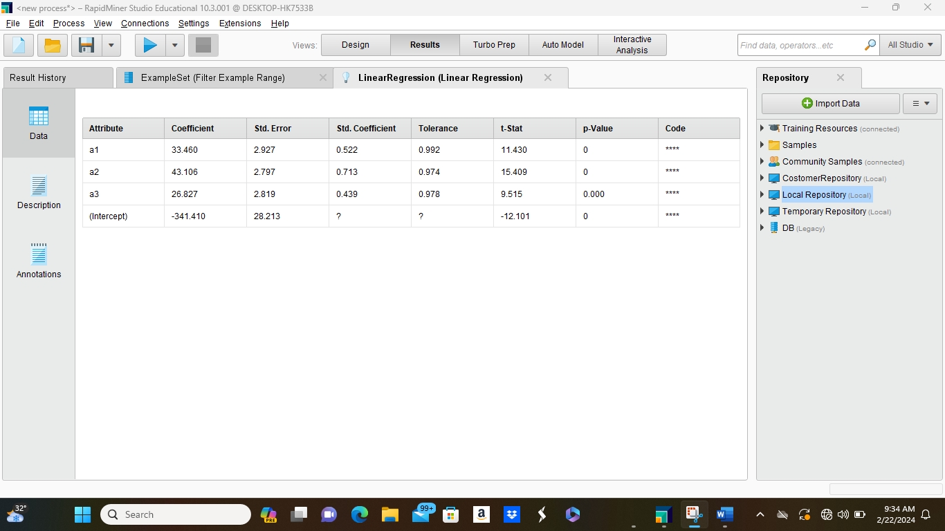  Look at: Coefficient, Standard Error, Standard Coefficient and Tolerance. In a