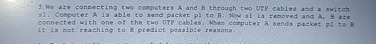5: We are connecting two computers A and B through two