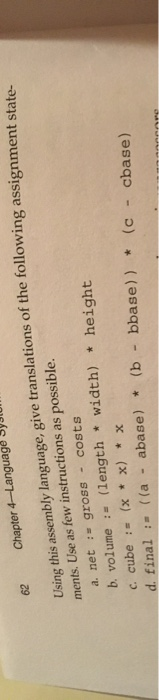 address In these instructions, an address is the name of a static
