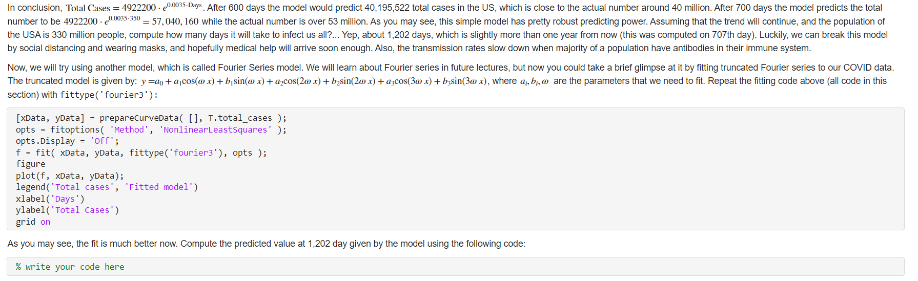 this is MATLAB programming. THEN PLEASE DO THIS FINAL STEP: Using the