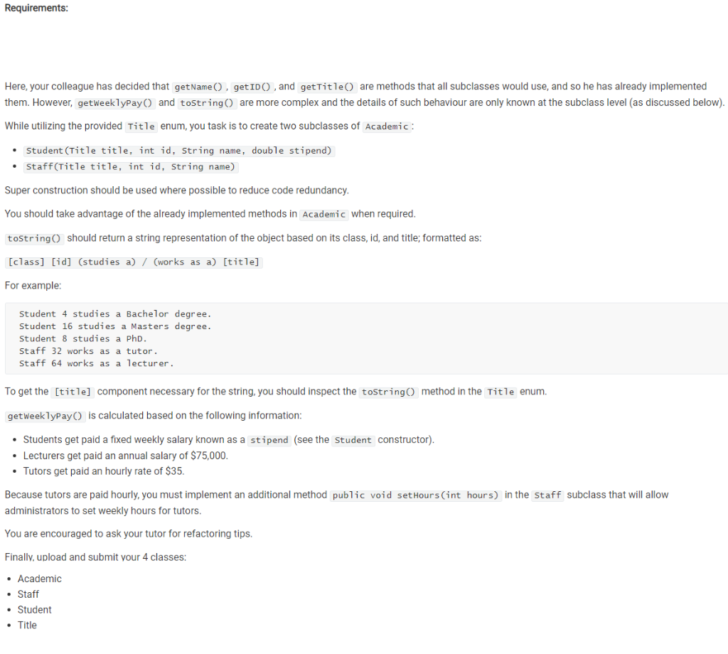 Java programming problem; see the following images below for the code and