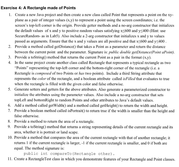  Exercise 4: A Rectangle made of Points 1. Create a new