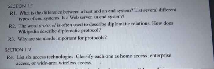  SECTION 1.1 RI. What is the difference between a host and