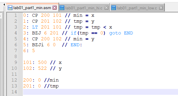  Hey need this code arranged for finding the minimum number. But