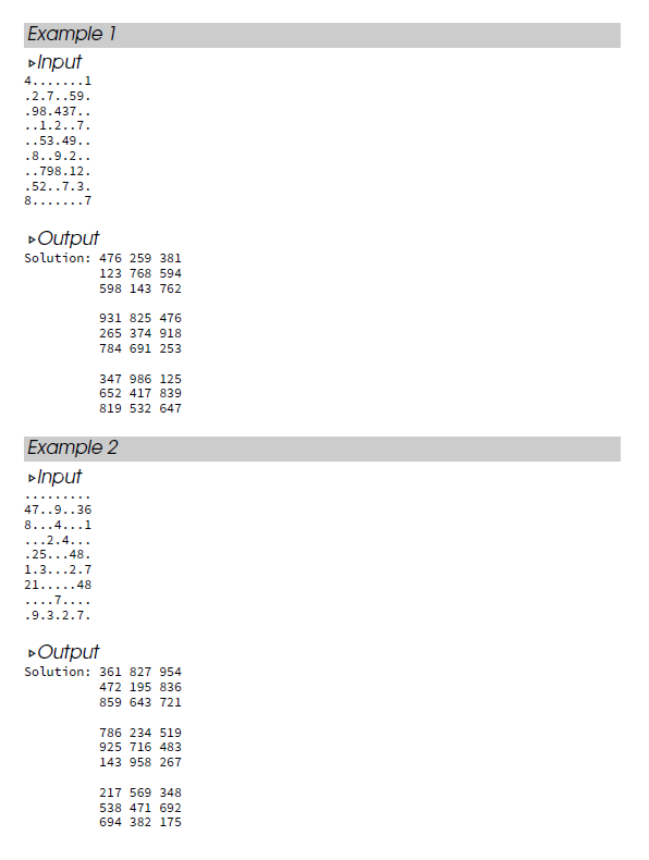 of a 9-by-9 grld; Initially, some of the positions are filled with
