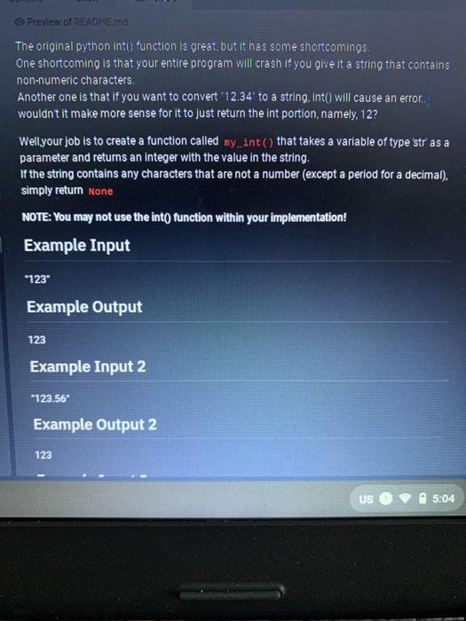  Preview of README.md The original python int() function is great, but