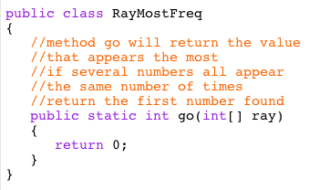 array to see which value occurs the most. If several values occur
