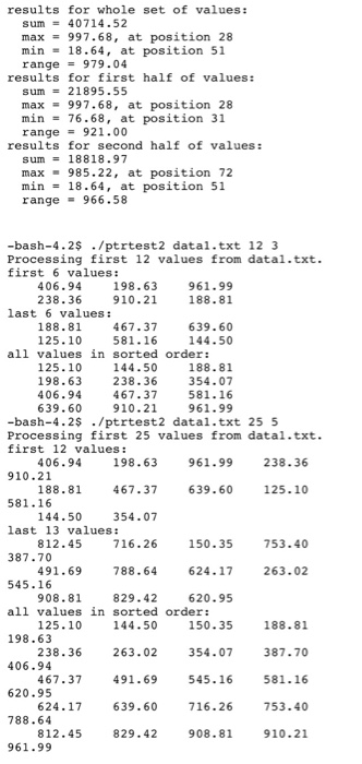 much like a double array. A pointer to the first value provides