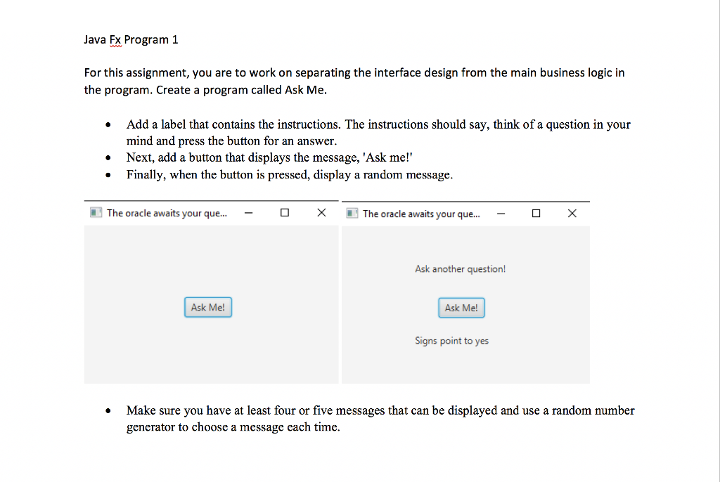 Java Ex Program 1 For this assignment, you are to work