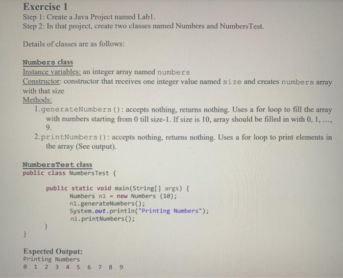  Exercise 1 Step 1: Create a Java Project named Labl. Step